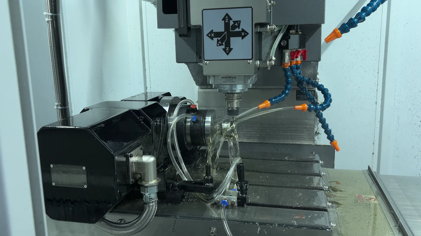 Case machining in progress