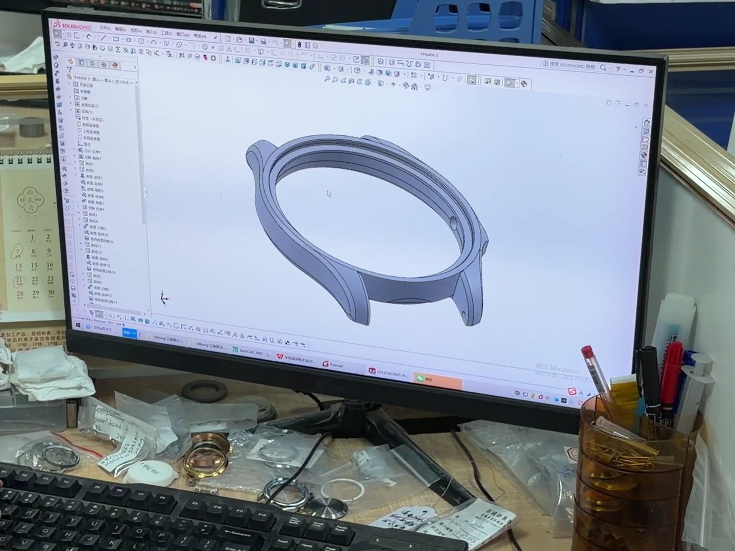 Watch case design in CAD · ROLENDO